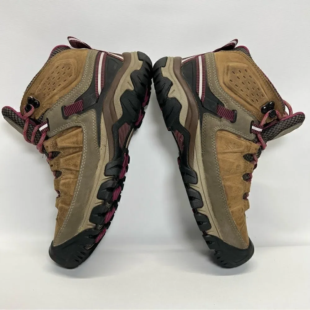 KEEN Womens Targhee III Mid‎ Waterproof Hiking Boots in Weiss/Boysenberry 7.5